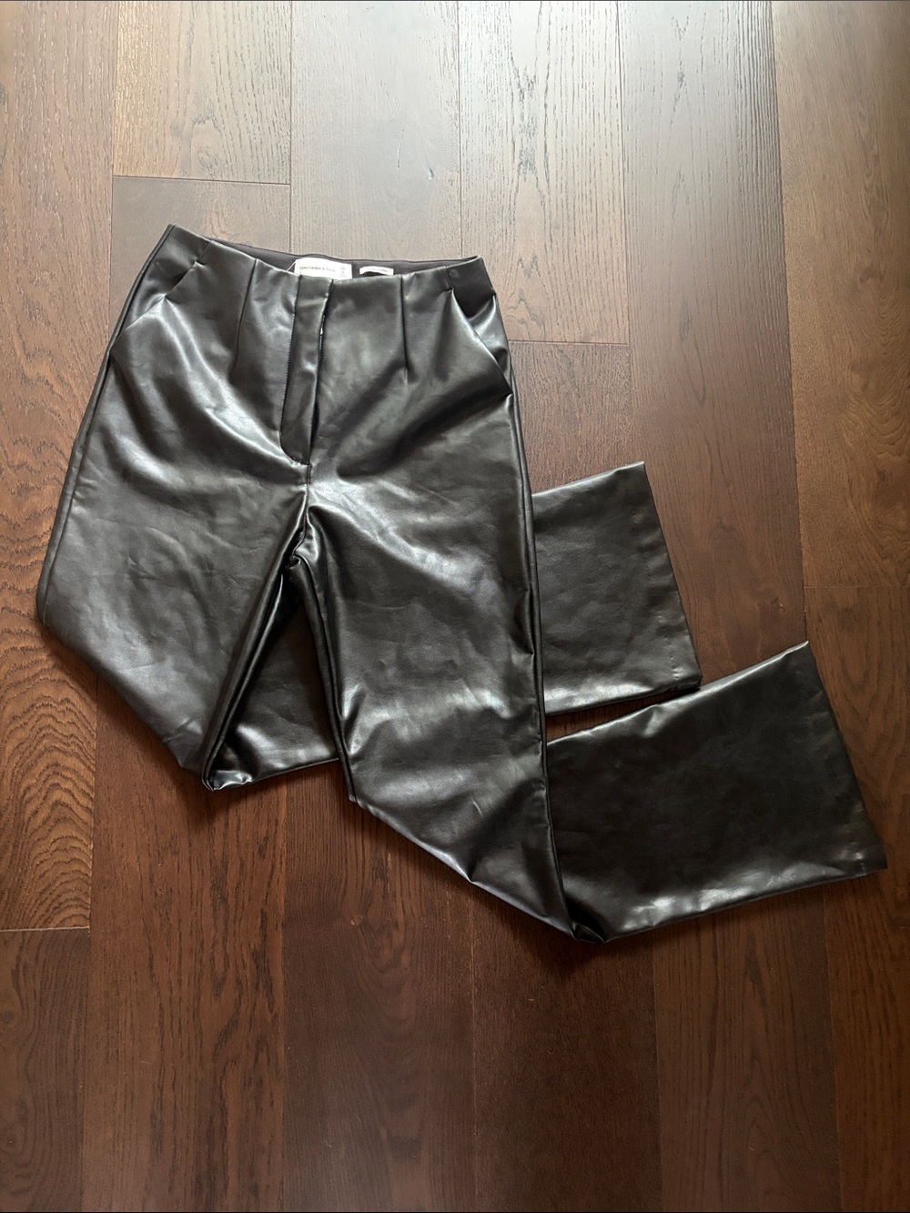 Abercrombie & Fitch Black Curve Love Vegan Leather Pants